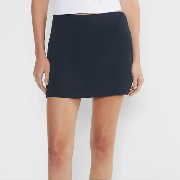 Aritzia Navy Mini Skirt - Picture 1 of 8